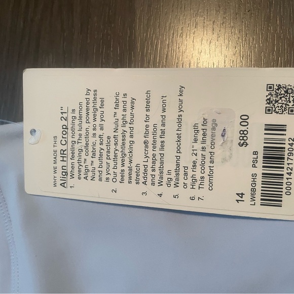 Lululemon Align 21” Size 14 - Picture 2 of 2